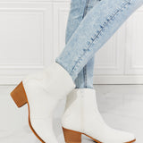 Western Ankle Boots in White