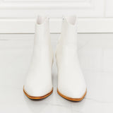 Western Ankle Boots in White