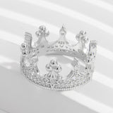 Crown Shape Silver Ring