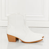 Western Ankle Boots in White