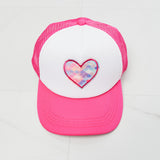 Falling For You Trucker Hat in Pink